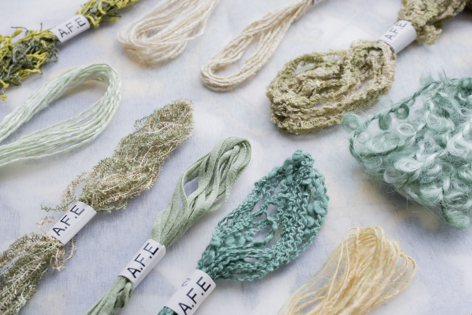 変わり刺繍糸10本セット(ライトグリーン・グリーン・ダークグリーン)