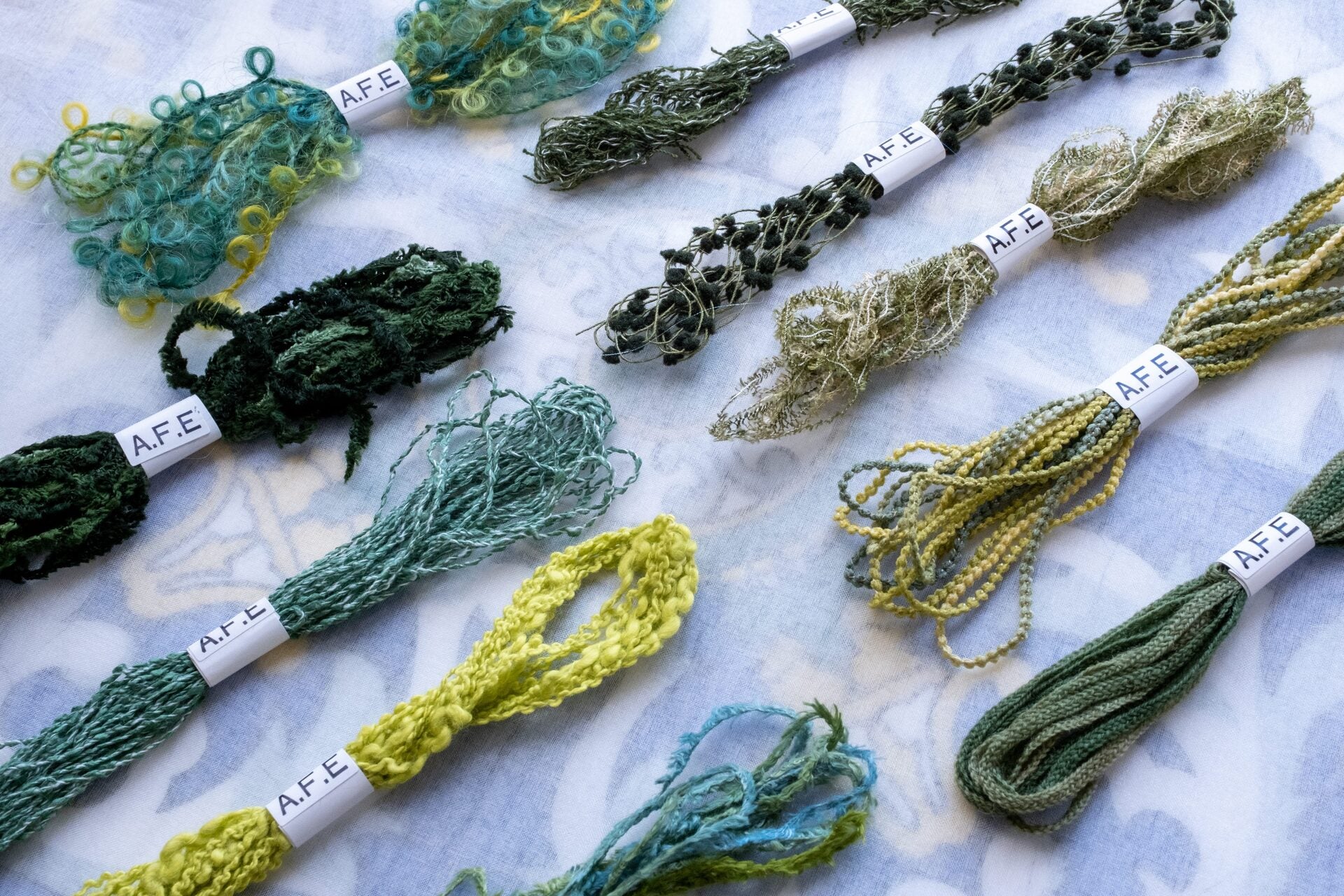 変わり刺繍糸10本セット(ライトグリーン・グリーン・ダークグリーン)