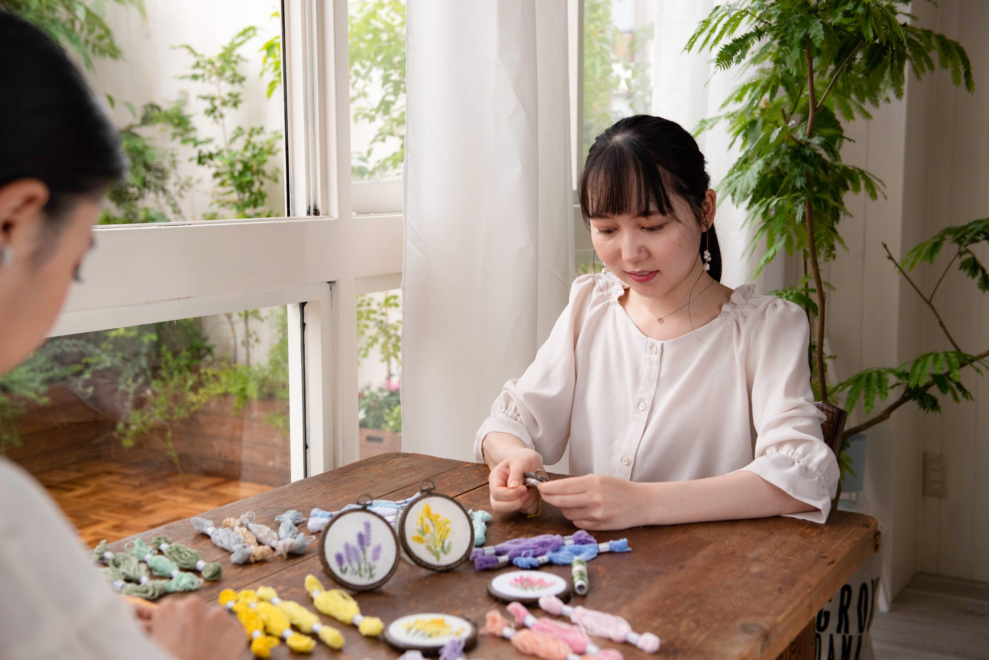 W.01💛Art Fiber Endoの花刺繍のワークショップ(4名〜)