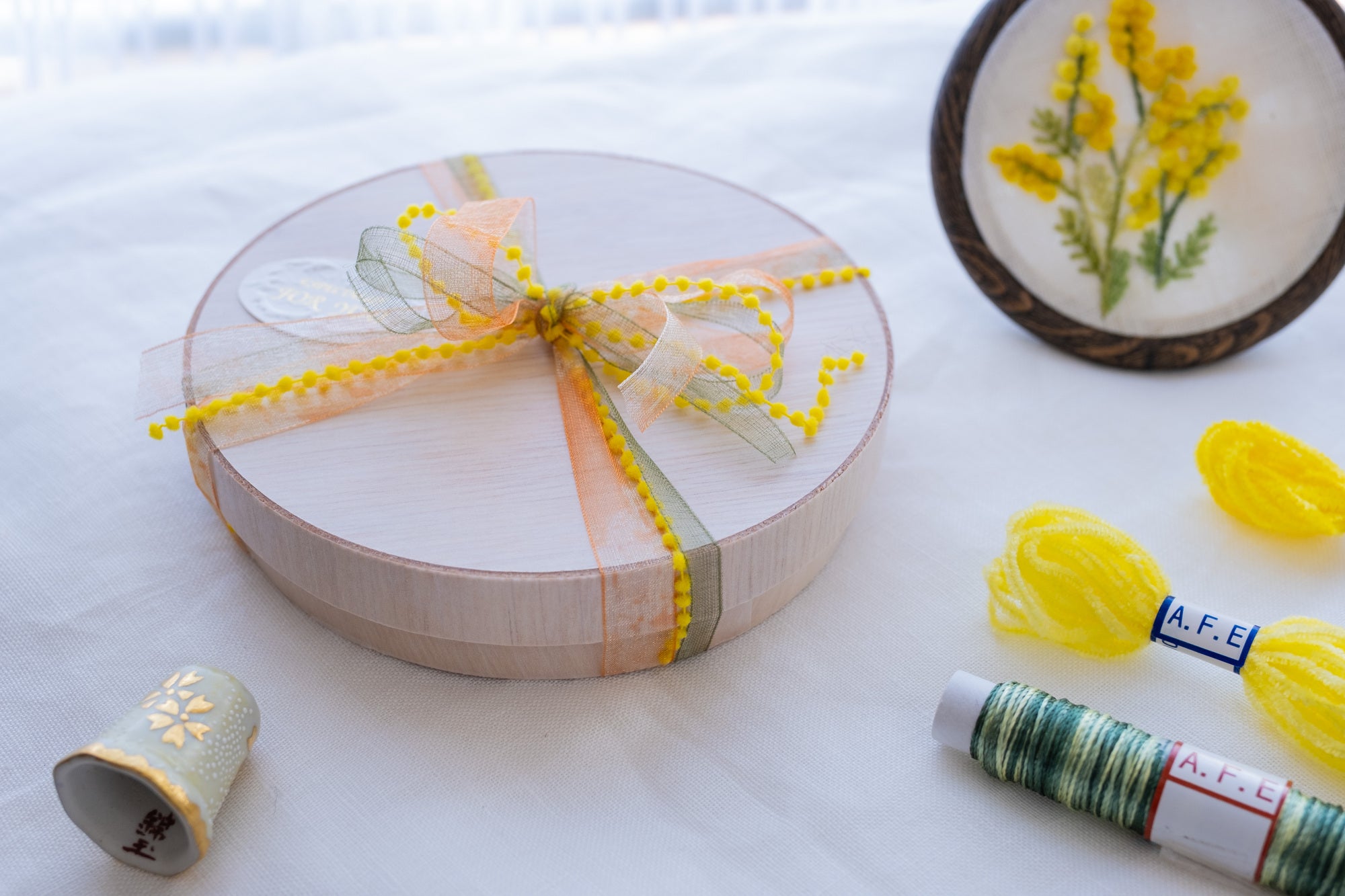 A.01💛ミモザの花刺繍製作キット〜