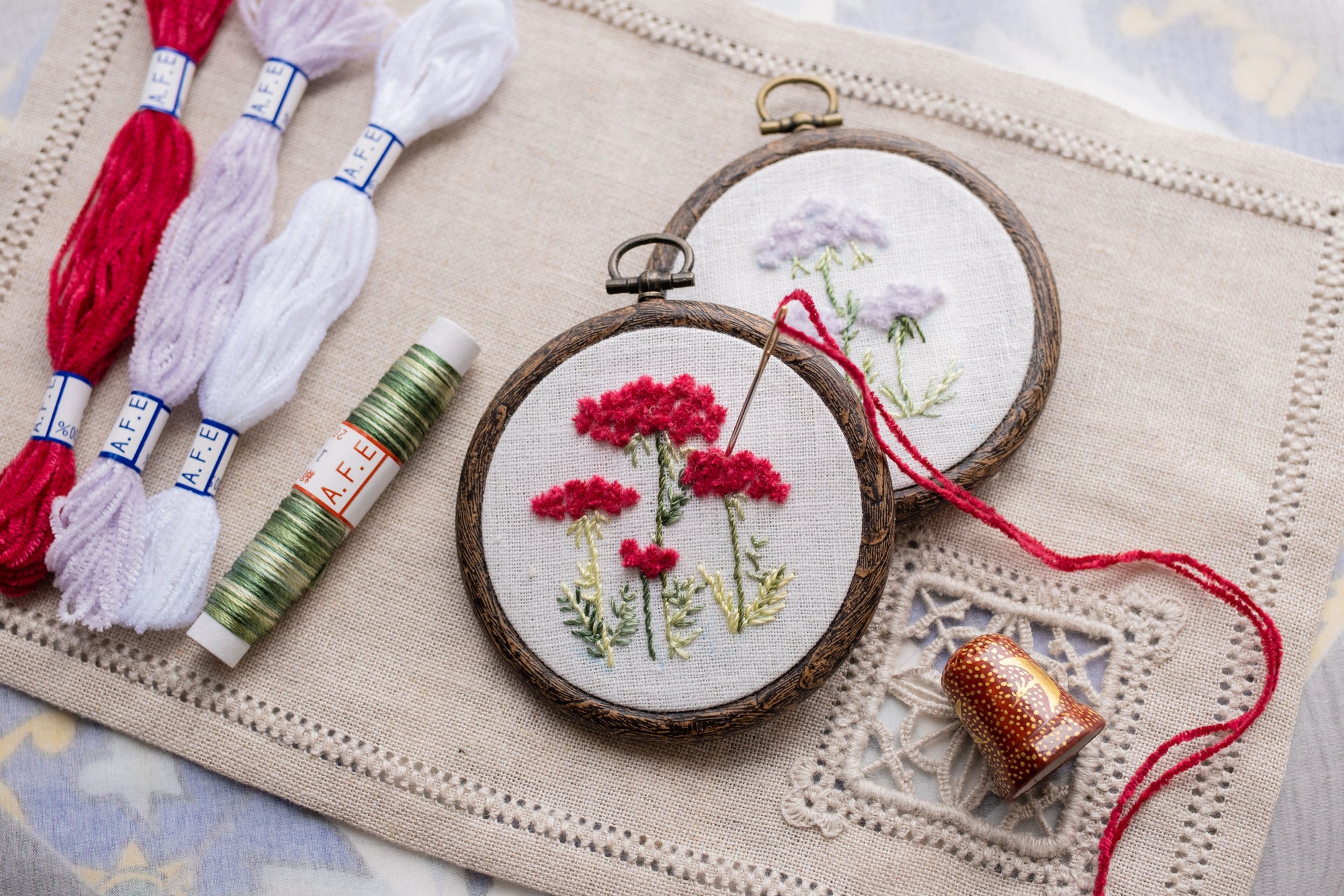 A.05❤️ノラニンジンの花刺繍キット 〜