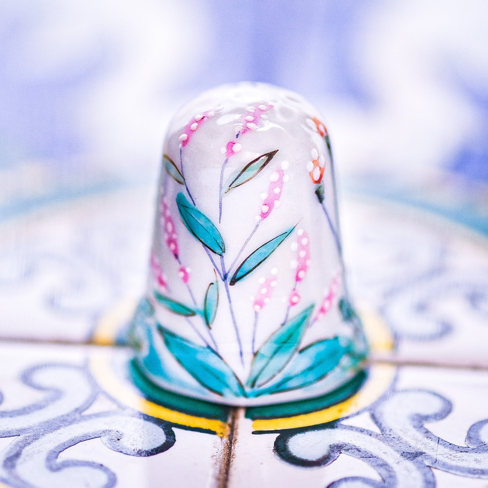 T.39【💐花刺繍のキットとご一緒に】九谷シンブル_針やすめ