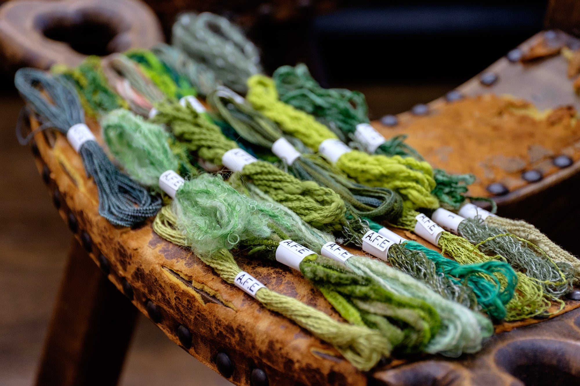 M.01💚Art Fiber Endoの手芸素材01_変わり刺繍糸_グリーン