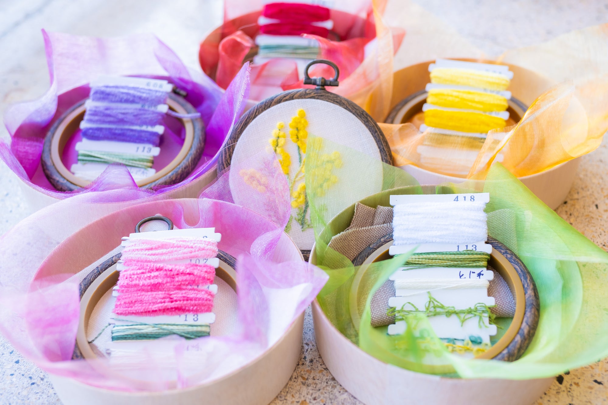 花刺繍キットのご紹介です