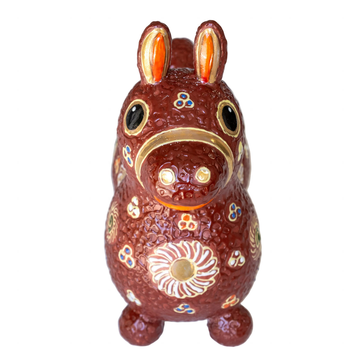 九谷焼ロディ〈デコ盛り赤華文〉