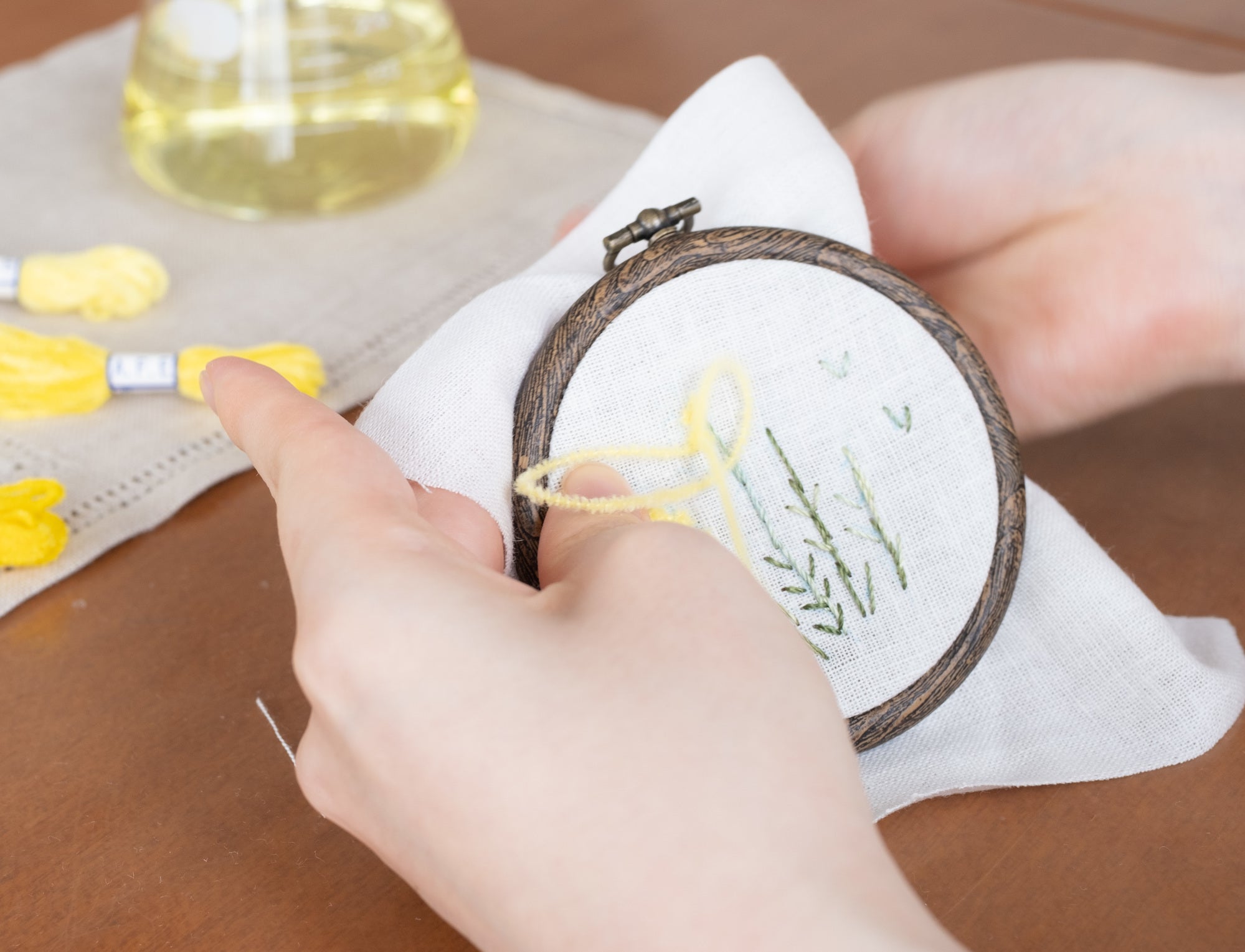 A.01💛ミモザの花刺繍製作キット〜 – Art Fiber Endo A.01💛ミモザの花刺繍製作キット〜 – Art Fiber Endo