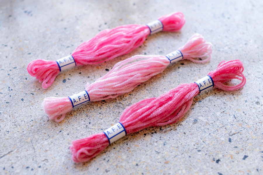 M.05💗Art Fiber Endoの手芸素材＿カリフォルニアローズ用のモール刺繍糸3色