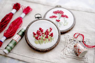 A.08❤️アカツメクサの花刺繍キット 〜